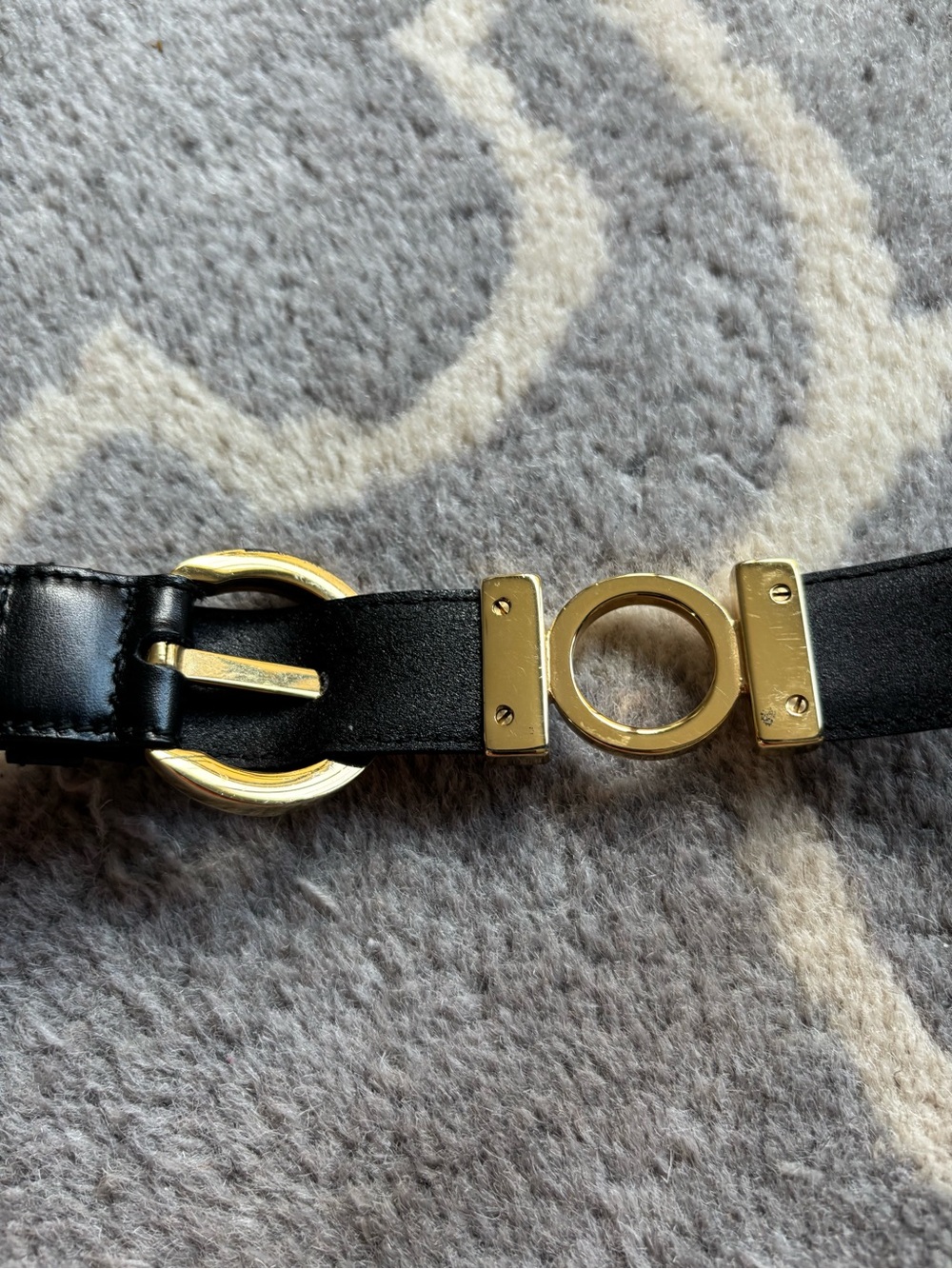 Salvatore Ferragamo Black XS Black and Gold Belt - Picture 5 of 13